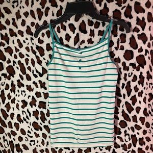White and Green Tank-top